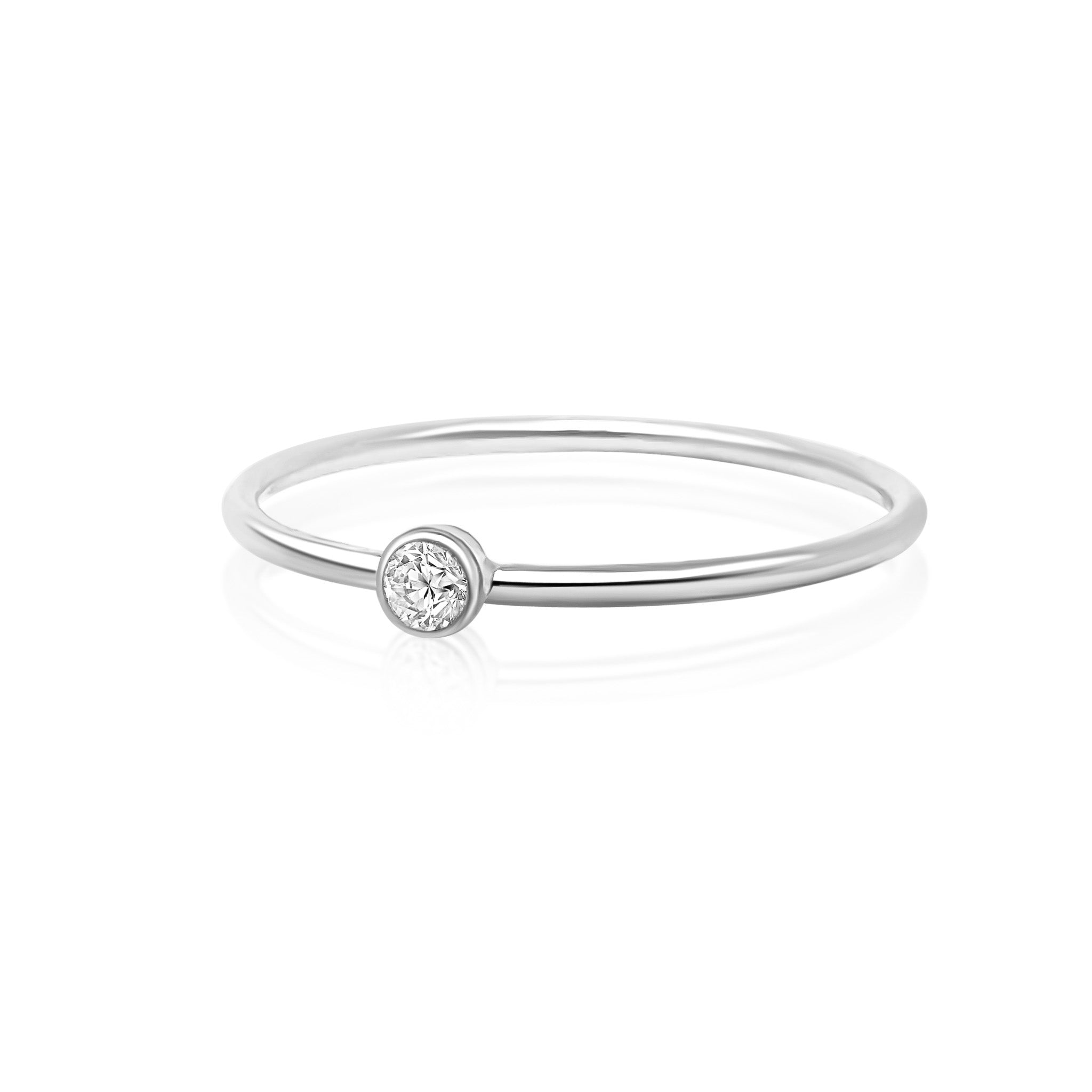 Feiner Ring Laurus mit Zirkon Stein